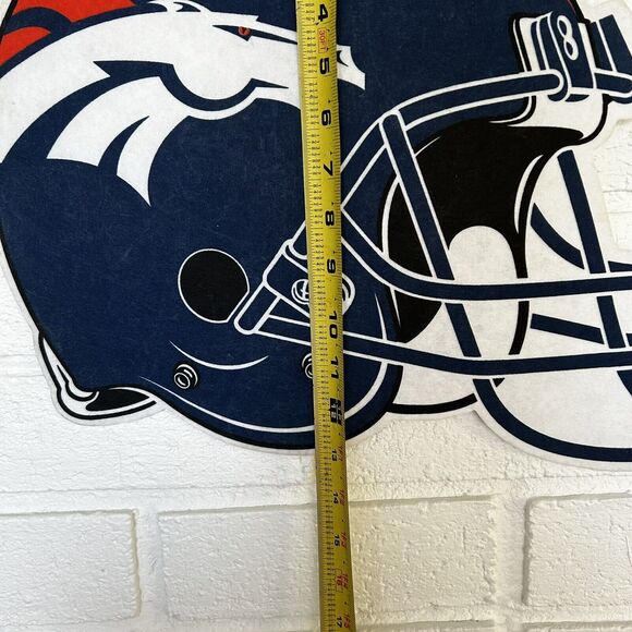 Denver Broncos Pennant Helmet Shape Large 16” X 13” New With Tags NFL - Picture 2 of 5